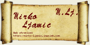 Mirko Ljamić vizit kartica